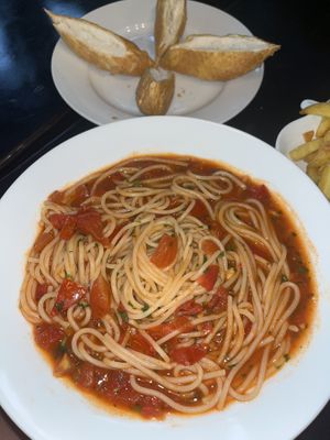 Pomodoro pasta  at Ha Giang Vegetarian Restaurant in Ha Giang