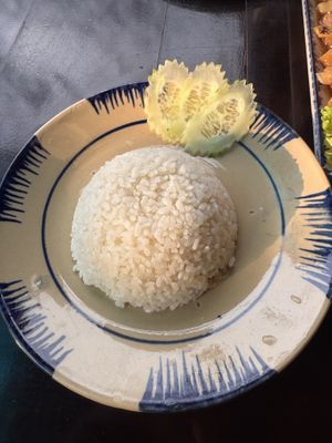 Rice came with the dishes  at Ha Giang Vegetarian Restaurant in Ha Giang