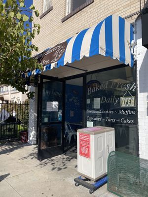 outside  at Starry Lane Bakery in San Diego