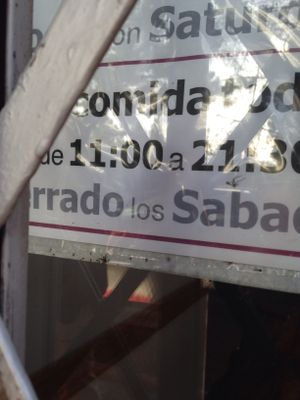 NOT open on Saturdays ! at El Living in Puerto Natales