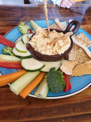 Hummus starter at El Living in Puerto Natales
