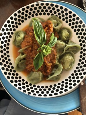 HOMEMADE FRESH VEGAN RAVIOLI 🌱  at El Living in Puerto Natales