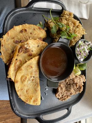 Jackfruit Quesabirria  at New Day Eatery in Port Angeles