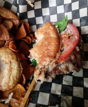 Fantastic vegan and vegetarian options.  This was one of the best burgers I have ever had...and that includes ones I used to eat made of meat!  Nice decor and super friendly staff.  Good food for meat eaters, too. at New Day Eatery in Port Angeles