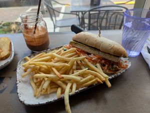 Bahn MI with chocolate smoothie at New Day Eatery in Port Angeles