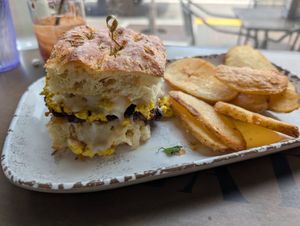 Breakfast sandwich at New Day Eatery in Port Angeles