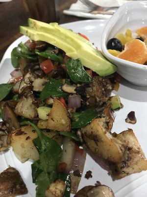 Vegan gluten free hash at New Day Eatery in Port Angeles