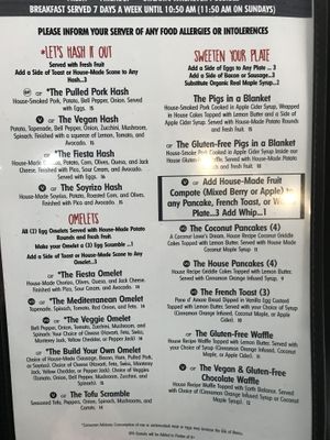 More menu (breakfast) at New Day Eatery in Port Angeles