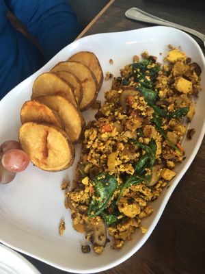 Vegan tofu scramble  at New Day Eatery in Port Angeles