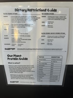 Gluten Free Items  at Odd Burger in Ottawa