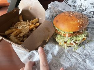 Crispy famous combo  at Odd Burger in Ottawa