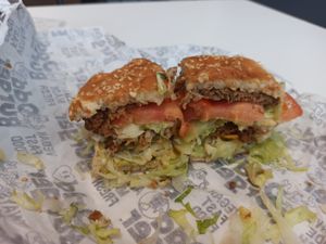 Famous burger aka big mac at Odd Burger in Ottawa