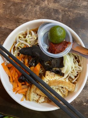 Sarawak Laksa (request no egg) RM9 at Borneo Delight in Kuching