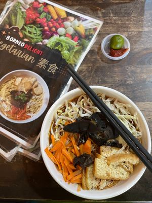 Sarawak Laksa (request no egg) RM9 at Borneo Delight in Kuching