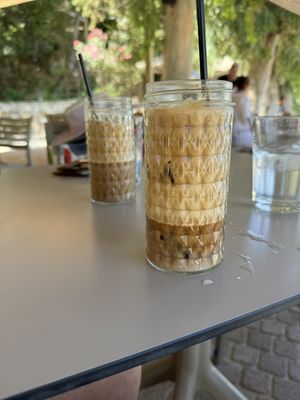 Frappe coffee with oat milk   at Paralos Beach Bar in Stoupa