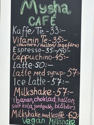 several vegan options  at Mysha Cafe in Kristianstad