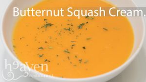 Vegan Butternut Squash soup at Heaven Artisan GF Cuisine in Calgary
