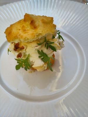 Dessert aux popcorns  at L'ami in Bandol