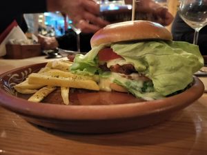 The "vegan" burger at Tara in Zabljak