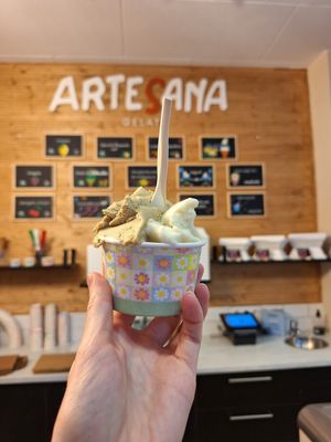Pistacho y melón 🍈 at ArteSana Gelat in Valencia