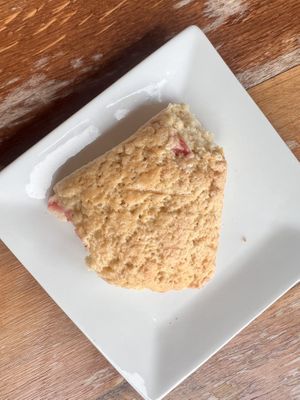 Strawberry scone  at The Stanford Inn by the Sea in Mendocino