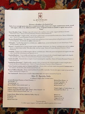   at The Stanford Inn by the Sea in Mendocino