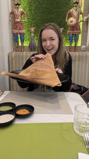 Mushroom masala vegan dosa 10/10 at Woodlands in Macau