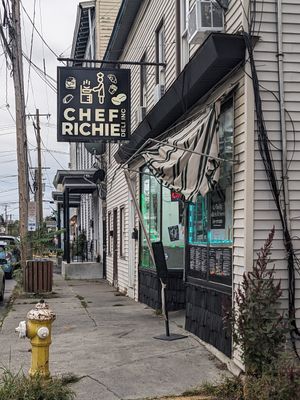 Outside the restaurant. at Chef Richie Deli in Hudson