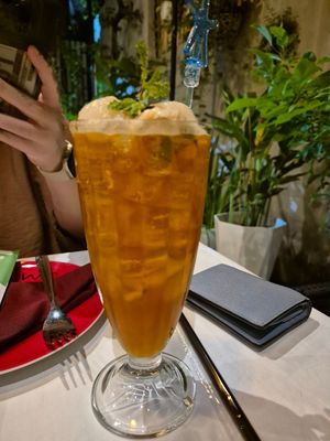 Lychee iced tea at Magnolia Veggie Restaurant in Phnom Penh