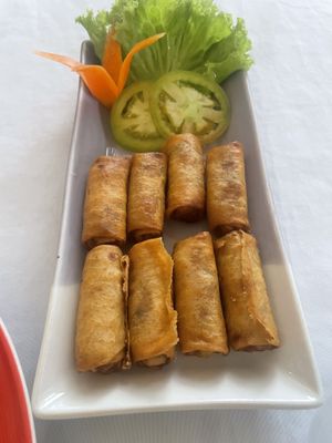 Fried spring rolls   at Magnolia Veggie Restaurant in Phnom Penh