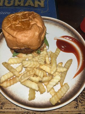 Tofu bean burger  at Mad Monkey Phnom Penh in Phnom Penh