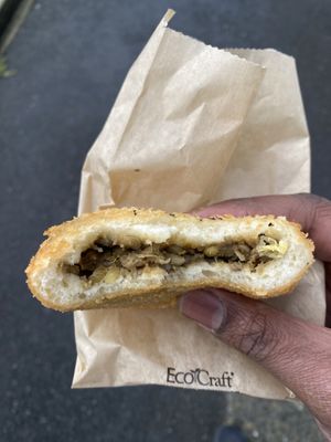 Lentil bun   at Umami Kushi in Seattle