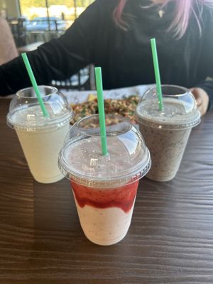 Vanilla, strawberry, and oreo milkshakes at Bloom Kitchen & Co in Oxford