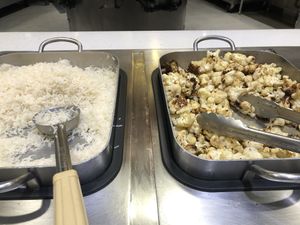 Jasmine rice and roasted cauliflower  at Carleton University - Vegan Bar in Ottawa
