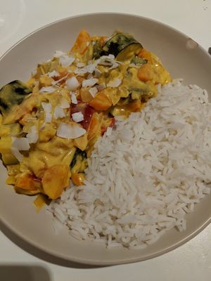 Curry rice at La Capella in Sabadell