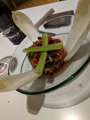 Tomato salad at La Capella in Sabadell