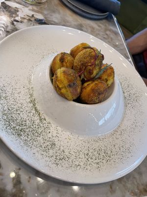 Paniyaram dumplings   at Tamasha  in Raleigh