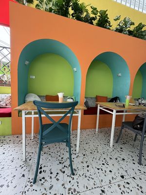 Work spaces  at Summer Cafe in Koh Tao