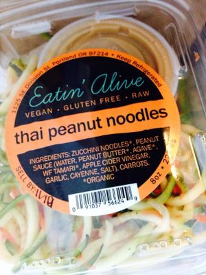 Raw noodles! at Kure Superfoods in Portland