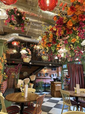 Very colourful interiorr  at Comptoir Libanais - Ealing Broadway  in West London