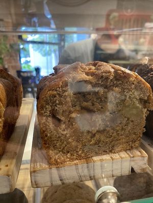 Vegan pear cake at Black Ristretto in Madrid