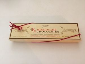 Five piece truffle box at Missionary Chocolates in Portland