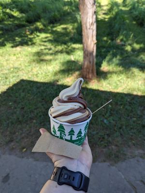 Vegan marshmallow and chocolate swirl at Broken Spoke Farm in Hillsborough