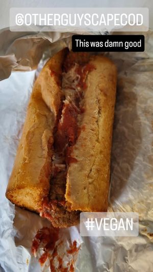 Vegan meatball sub at The Other Guys in South Yarmouth