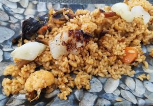 Arroz con verduras 100% vegano at La Colegiata Food and Drinks in Leon