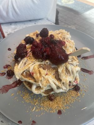 Pancakes with bueno creamm  at Yum Tree in Thessaloniki
