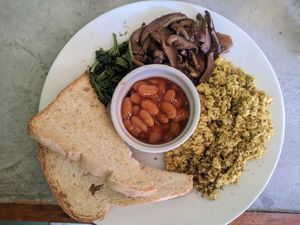 Big breakfast at Grains Plant-based Cafe in Puerto Princesa