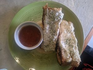 Pesto grilled cheese at Grains Plant-based Cafe in Puerto Princesa