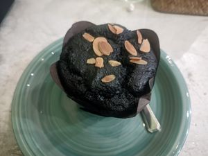 Chocolate muffin at Grains Plant-based Cafe in Puerto Princesa