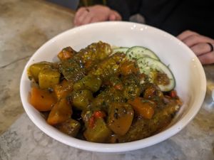 Katsu Curry at Grains Plant-based Cafe in Puerto Princesa